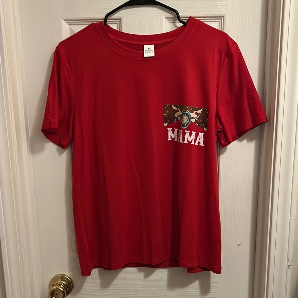 Red MAMA Graphic T-Shirt
